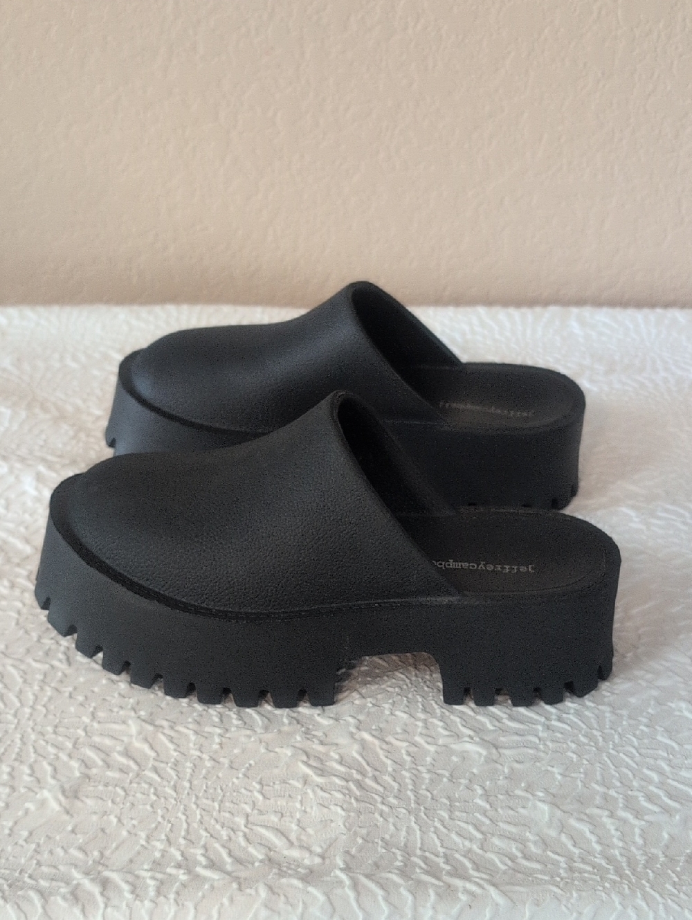 Women’s Black Platform Clog Mules - Picture 5 of 8